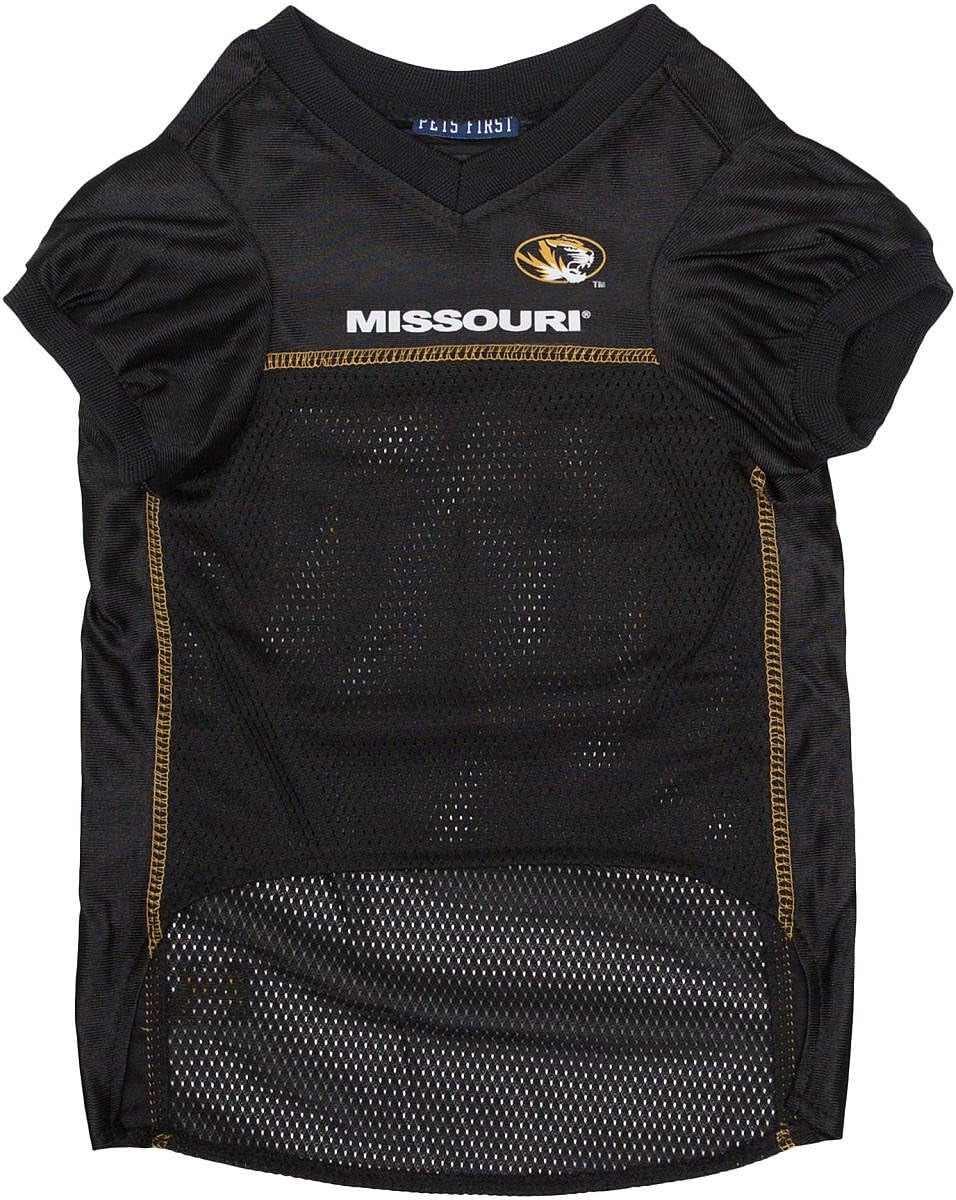 NCAA College Missouri Tigers Mesh Jersey for DOGS & CATS, Small.Licensed Dog Jersey with Your Favorite Football/Basketball College Team