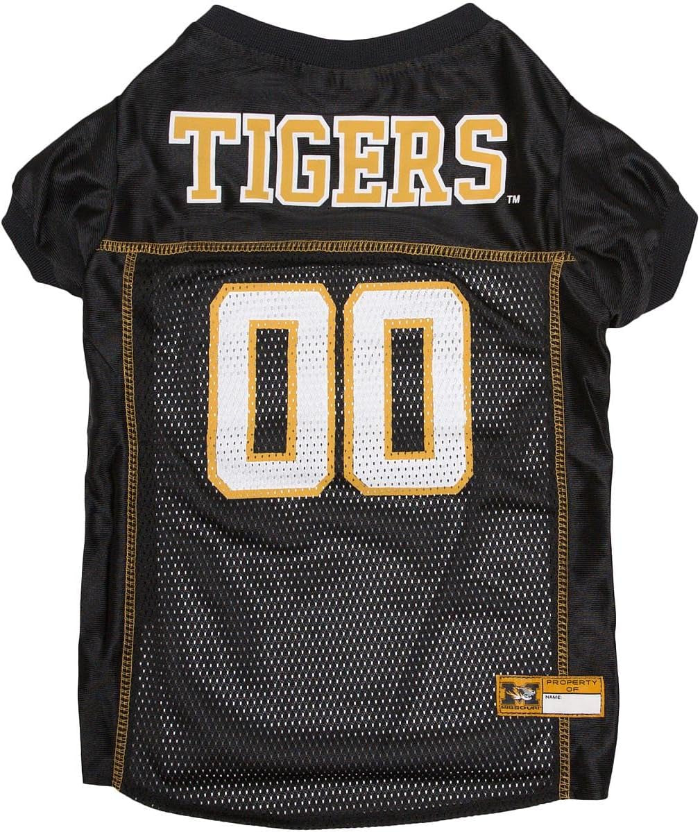 NCAA College Missouri Tigers Mesh Jersey for DOGS & CATS, Small.Licensed Dog Jersey with Your Favorite Football/Basketball College Team
