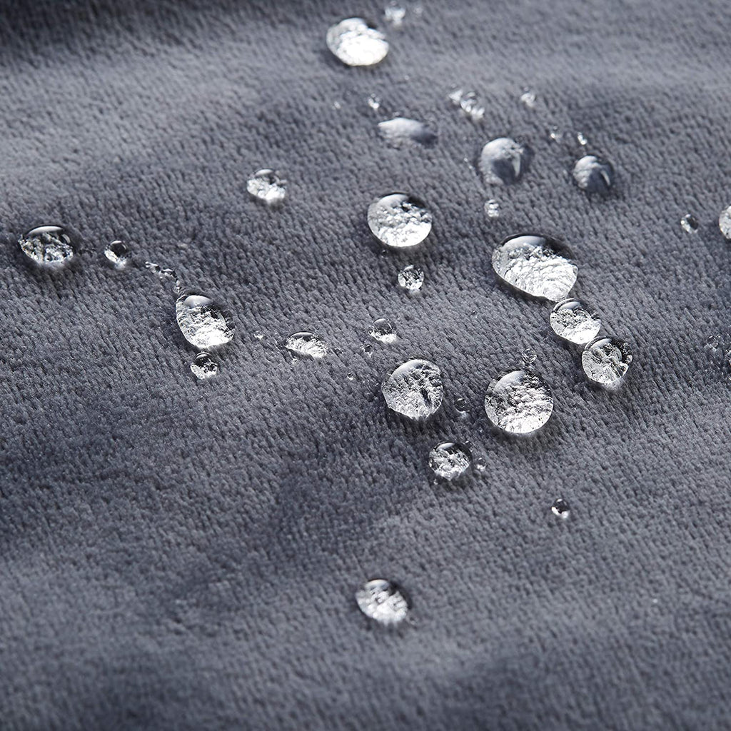 Waterproof Dog Blanket 79X59 In, Soft Pet Pee Proof Throws for Couch Sofa Bed, Travel Blanket Reversible Plush Protector Cover for Small/Medium/Large Dogs Puppies Cats, Light Grey+White