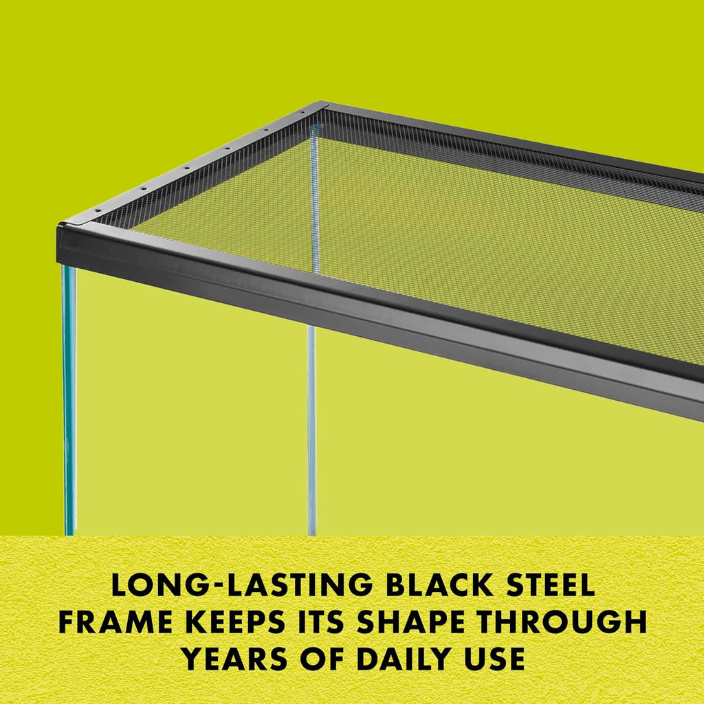 Fresh Air Screen Cover, Secure and Durable Metal Mesh Cover for Reptile Terrariums, 20 X 10 Inches