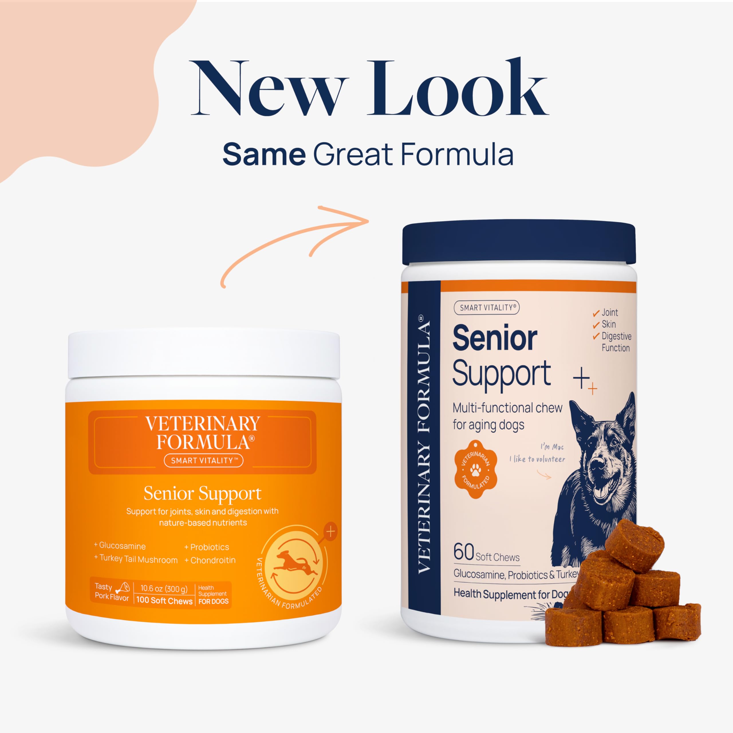 Veterinary Formula Anal Gland Support for Dogs – Vet-Formulated No Scoot Chews with Pumpkin, Ginger, Agave Inulin & Probiotics – Supports Scooting, Stool Quality & Digestive Health, 60 Soft Chews