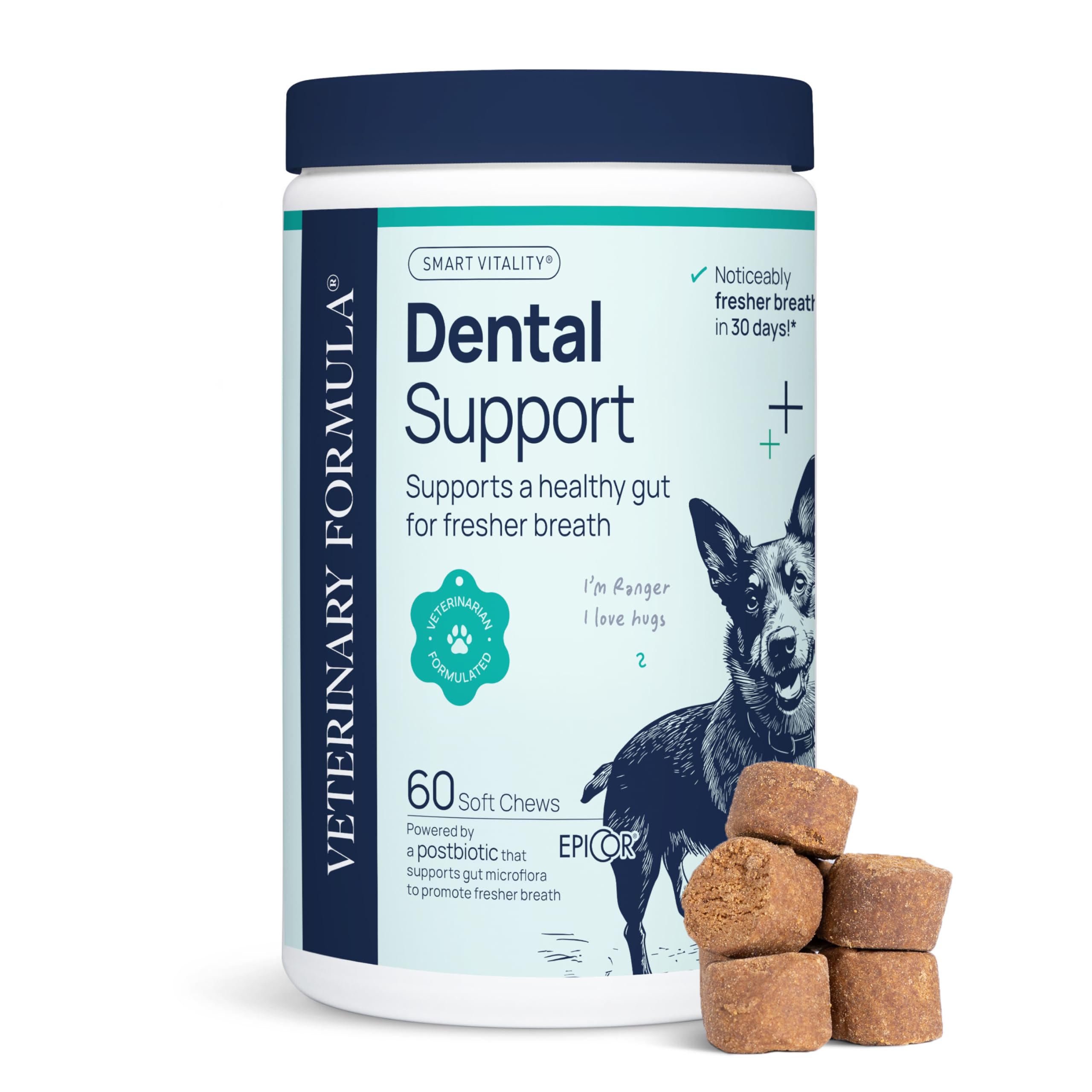 Veterinary Formula Anal Gland Support for Dogs – Vet-Formulated No Scoot Chews with Pumpkin, Ginger, Agave Inulin & Probiotics – Supports Scooting, Stool Quality & Digestive Health, 60 Soft Chews