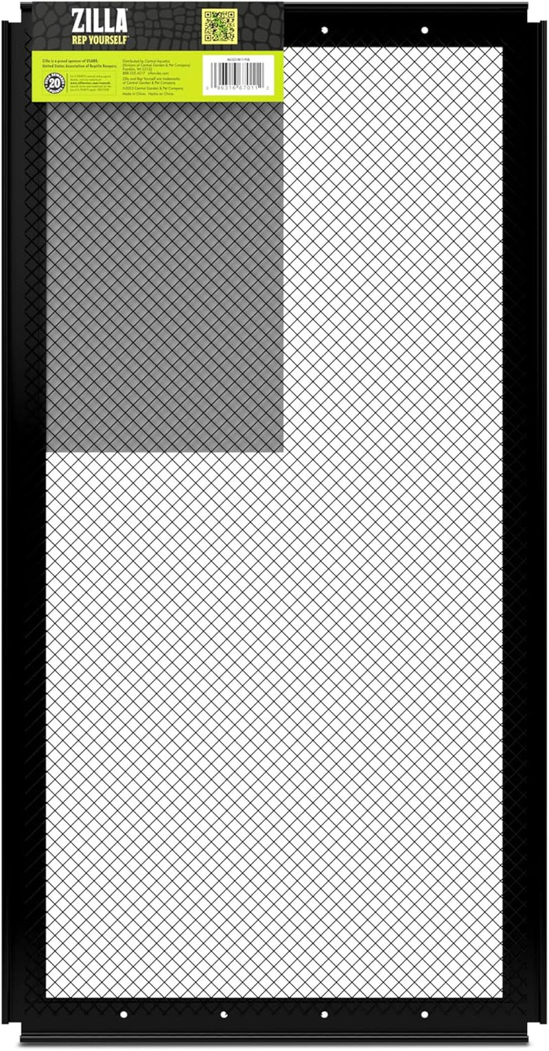 Fresh Air Screen Cover, Secure and Durable Metal Mesh Cover for Reptile Terrariums, 20 X 10 Inches