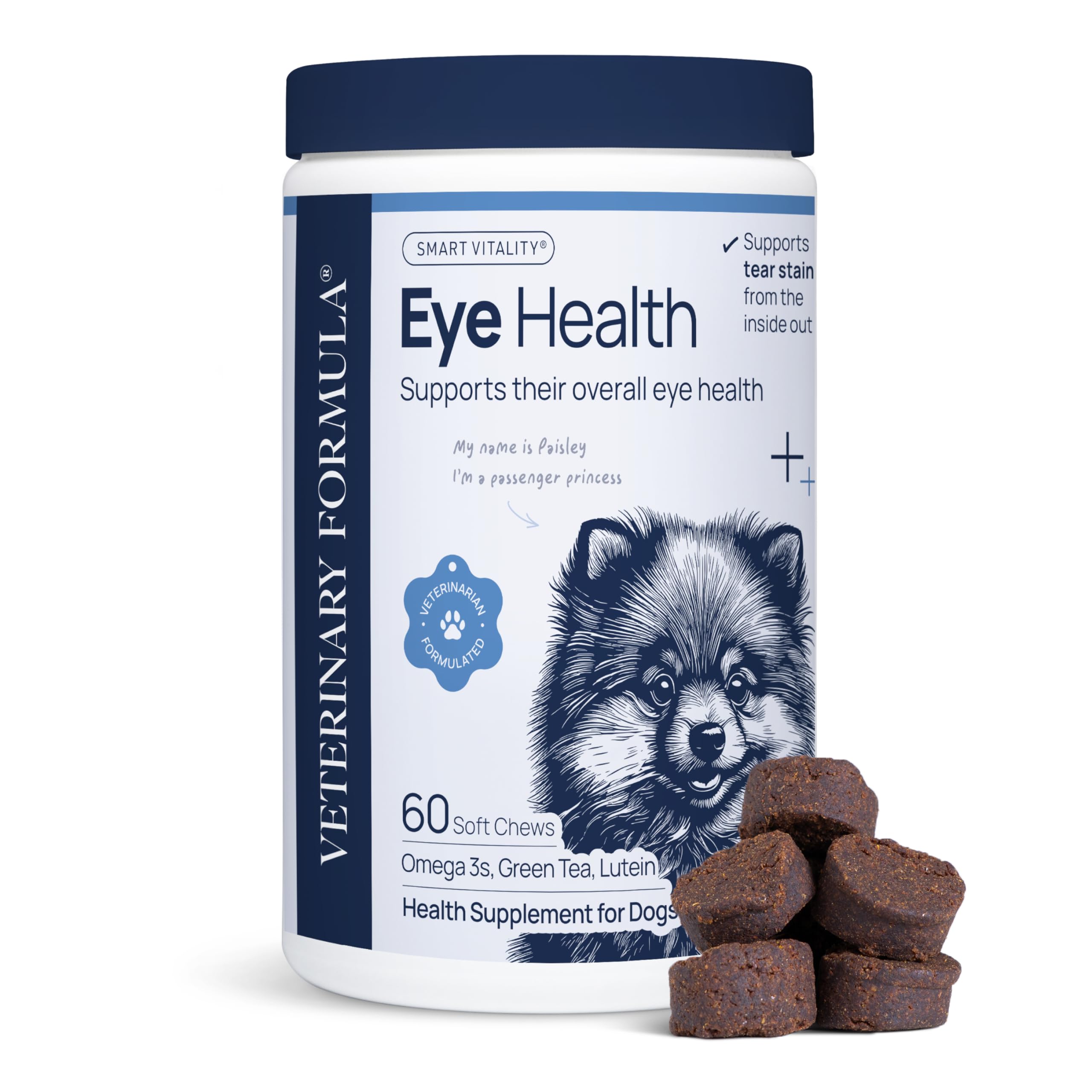 Veterinary Formula Anal Gland Support for Dogs – Vet-Formulated No Scoot Chews with Pumpkin, Ginger, Agave Inulin & Probiotics – Supports Scooting, Stool Quality & Digestive Health, 60 Soft Chews