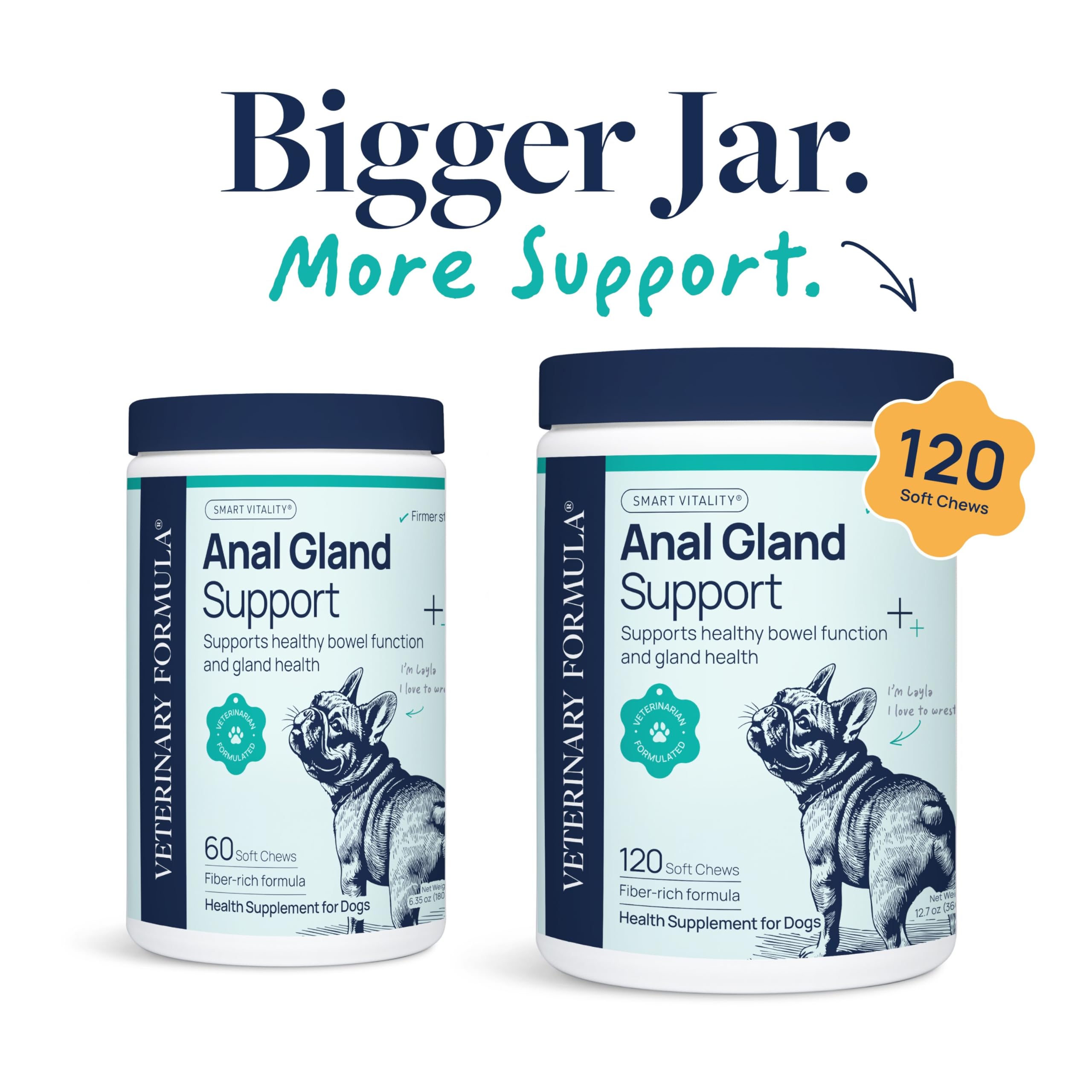 Veterinary Formula Anal Gland Support for Dogs – Vet-Formulated No Scoot Chews with Pumpkin, Ginger, Agave Inulin & Probiotics – Supports Scooting, Stool Quality & Digestive Health, 60 Soft Chews