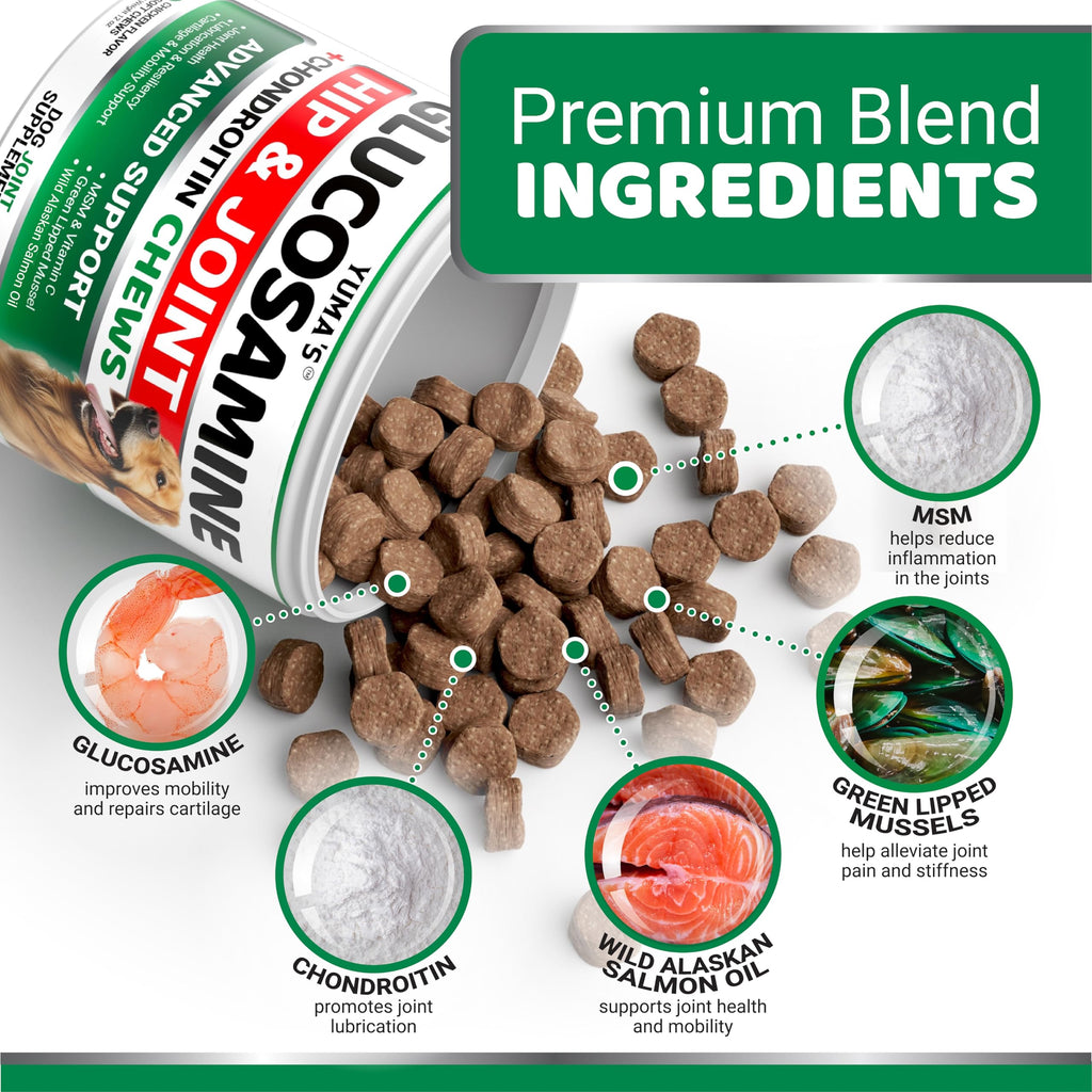 Hemp Calming Chews for Dogs - 240 Treats - Advanced Dog Calming Chews - Anxiety Relief Supplement Treats with Melatonin - Sleep Aid for Separation, Barking, Stress, Hip and Joint Support Made in USA